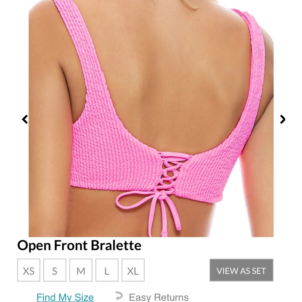 Pink Open Front Bralette